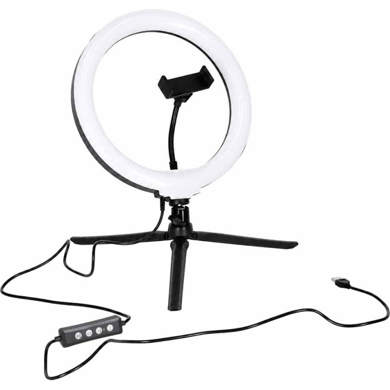 Lampa pierścieniowa do selfie LED RGB na statywie