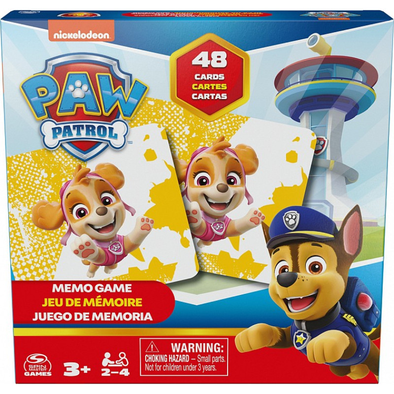 Cardinal Games SPINMASTER GAMES atmiņas spēle Paw Patrol, (LT,LV,EE), 48 kārtis, 6066852