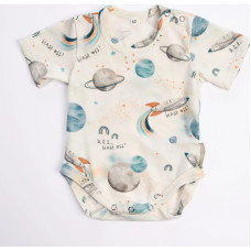 Baby In World BABY 01213 Body niemowlęce kr rękaw Kosmos ecru 68/74