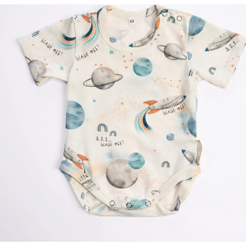 Baby In World BABY 01213 Body niemowlęce kr rękaw Kosmos ecru 68/74