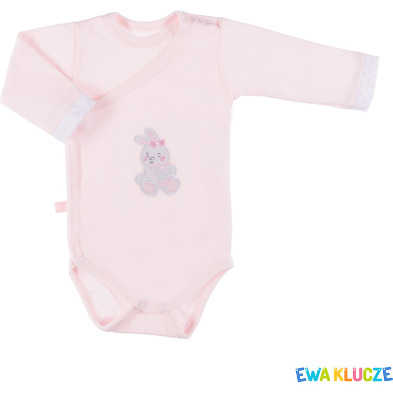 Ubranka EWA 852748 NEWBORN Body REGL DŁ róż 56