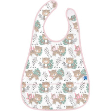 EVA bib with crumb catcher Savanna Pattern Pink