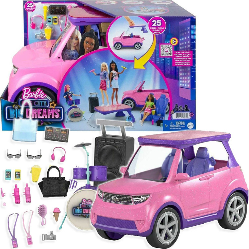 Barbie Big City Big Dreams Transforming Vehicle Playset GYJ25