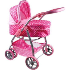 Playto 16830 2IN1 DOLL STROLLER JASMINKA PINK/WHITE