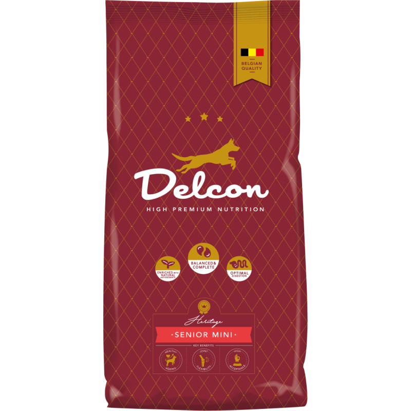 Delcon Barība suņiem senioriem SENIOR MINI, mazas šķirnes / 3 kg