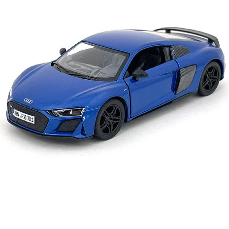 Kinsmart automašīna, 2020 Audi R8 Coupé, zila