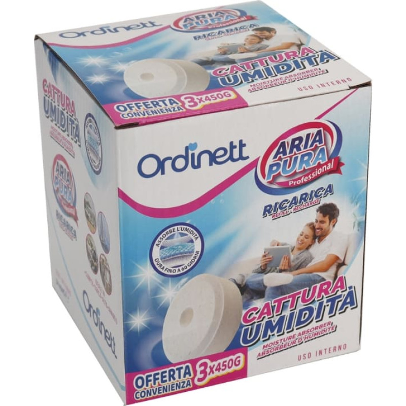 Ordinett Mitruma absorbētāja papildināmās tabletes 450g x 3 gab. neitrāla smarža