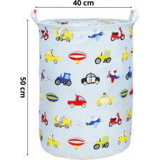 Springos Rotaļlietu un apģērbu uzglabāšanas grozs Springos HA0138, 63 L, ar rokturiem, gaiši zils