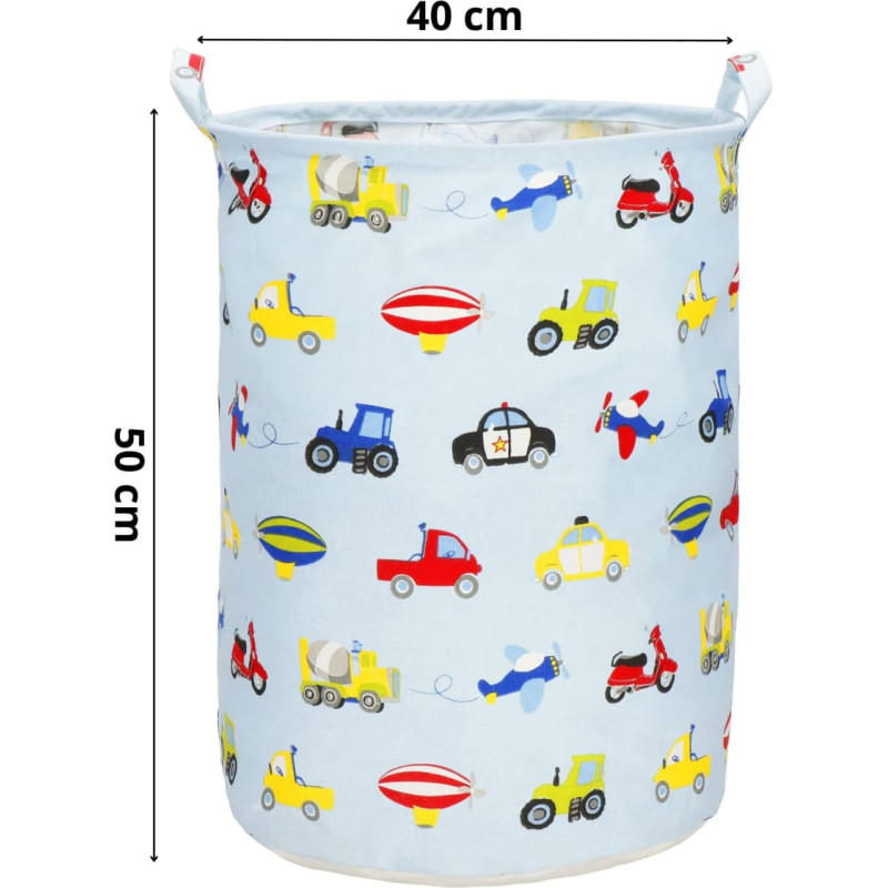 Springos Rotaļlietu un apģērbu uzglabāšanas grozs Springos HA0138, 63 L, ar rokturiem, gaiši zils