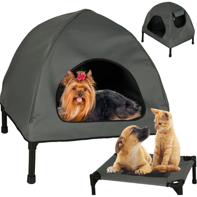 Suņu māja kaķu gulta telts mājdzīvnieku gulta 53x43x56 cm