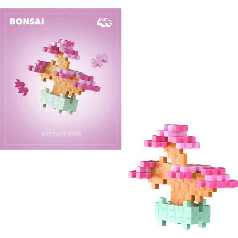 Plus Plus konstruktors AUGI - rozā bonsai