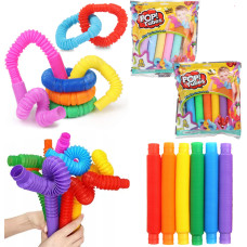 RURKI SENSORYCZNE POP TUBE 6 SZTUK