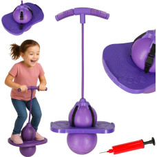 Bērnu lēkšanas rotaļlieta POGO, violets — līdzsvara attīstīšanai
