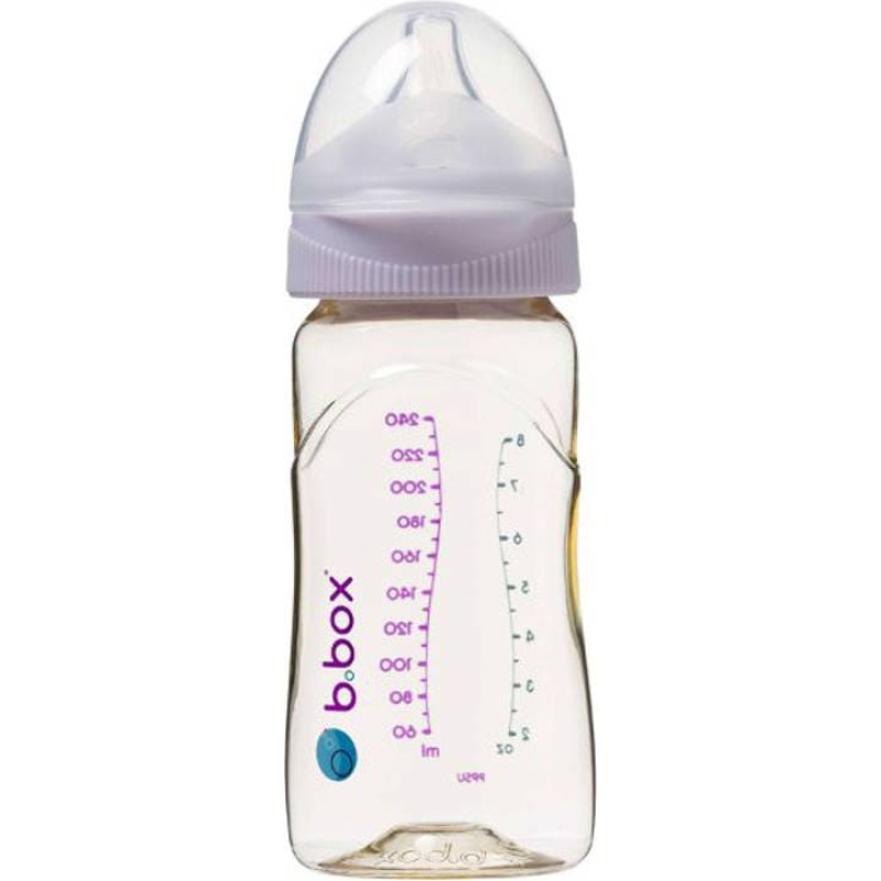 B.box BB00754 Butelka ze smoczkiem do karmienia niemowląt wykonana z PPSU 240  ml piwonia