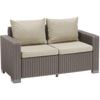 Keter Dārza dīvāns divvietīgs California 2 Seater Sofa bē&scaron;s
