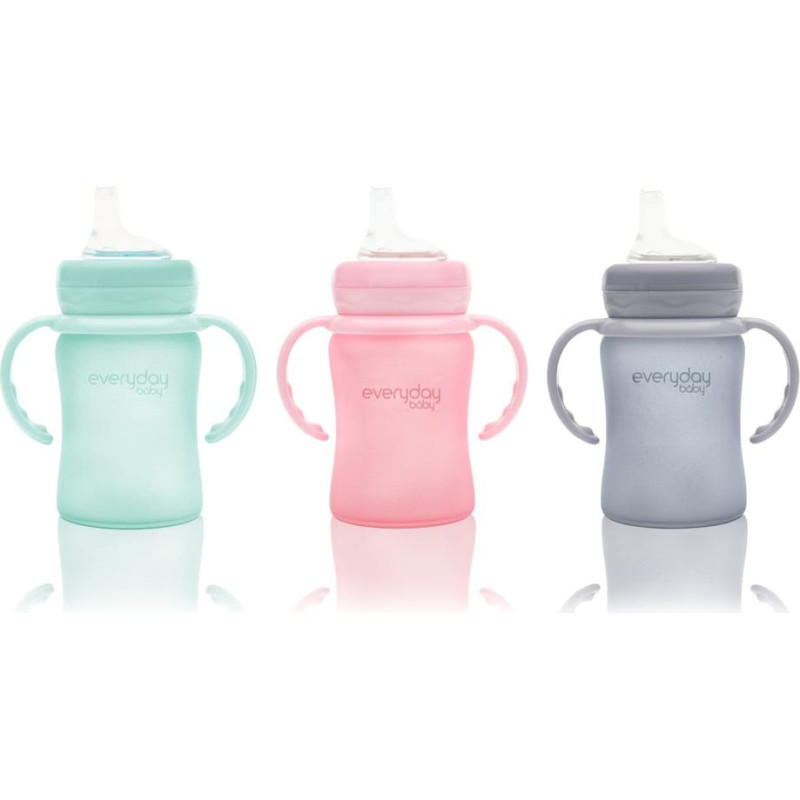 Everyday Baby Stikla pudelīte / mācību krūzīte ar silikona pārklājumu, 150 ml