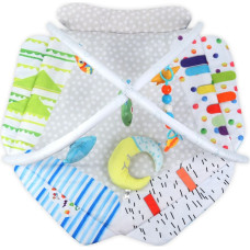 Milly Mally 6143 TinyMini JL633-1A attīstošais paklājiņš 2-in-1 "Mazulīša pasaule"