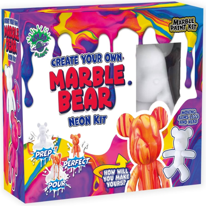 Splat Planet rado&scaron;ais komplekts Marble Bear, neona
