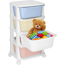 Springos HA0214 Mobilā atvilktņu skapīte uz riteņiem ar 4 atvilktnēm