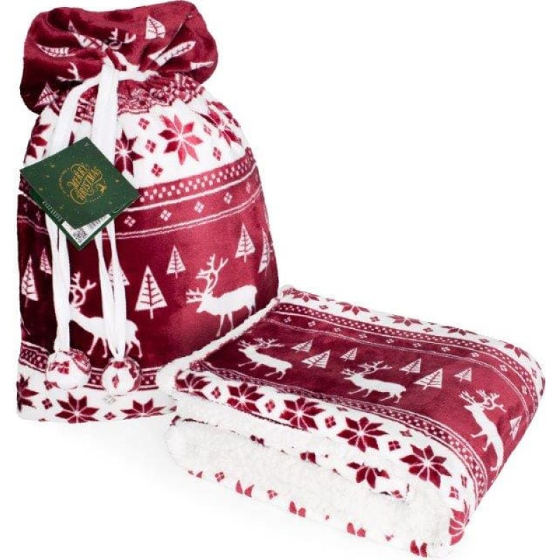 GIFT BLANKET SACO IN A BAG 127X152 PAT.004 BURGUNDY