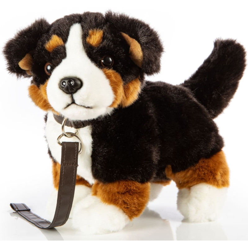 Uni-Toys Plīša rotaļlieta Bernes ganu suns ar pavadu, 23 cm