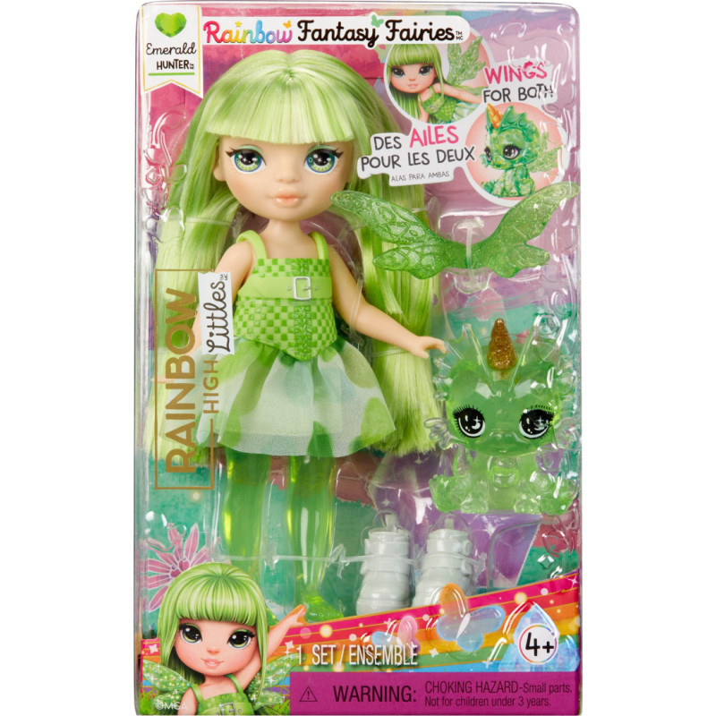 Rainbow High 543404-EUC Rainbow High Littles Rainbow Fantasy Fairies Doll- Emerald (Green)