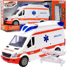 Woopie Pogotowie Karetka Ambulans Nosze w Zestawie + Sygnały Dźwiękowe I Świetlne