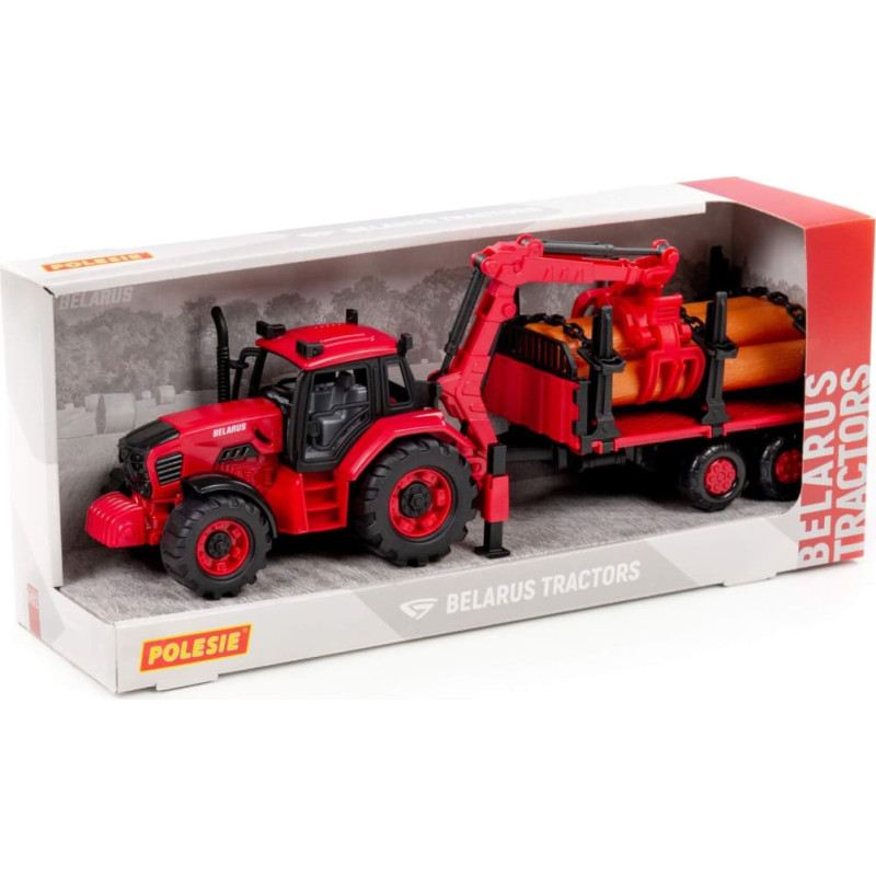 Polesie Traktors Progress baļķvedējs ar inerci kastē 40 cm 96494