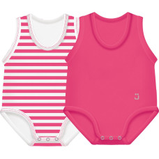 2-pack Growing body Bio Cotton Summer 0-36m pink