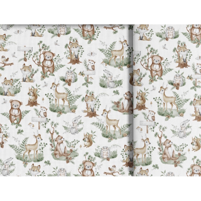 Minikid Autiņ&scaron; marles FOREST ANIMALS 70x80 cm