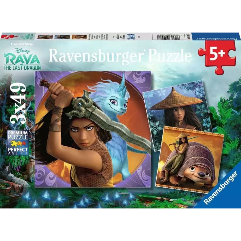 Ravensburger Puzle 3x49 gab. Raya un pēdējais pūķis
