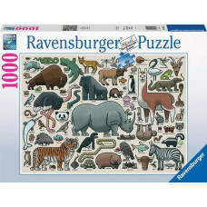 Ravensburger Puzle 1000 Tavs savvaļas dzīvnieks