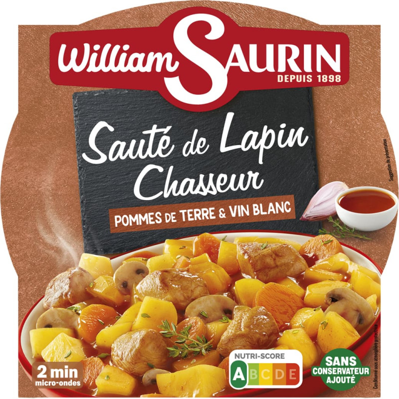 William Saurin &Scaron;efpavāra tru&scaron;a sautējums baltvīna mērcē, trauciņā, 300g