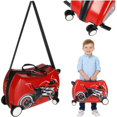 Bērnu ceļojuma koferis uz riteņiem rokas bagāžas motocikls