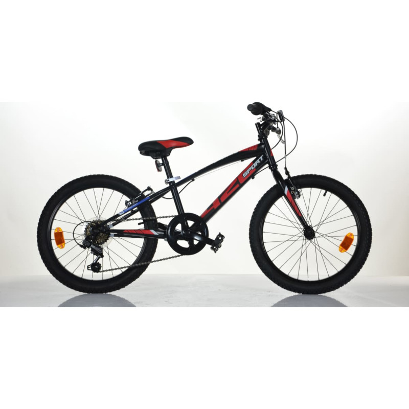 Dino Bikes Bērnu velosipēds 20'' ''420 SPORT'', melns/sarkans, 6 ātrumi