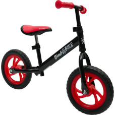 Bimbo Bike Bērnu līdzsvara velosipēds 12" "RUNNER", melns/sarkans