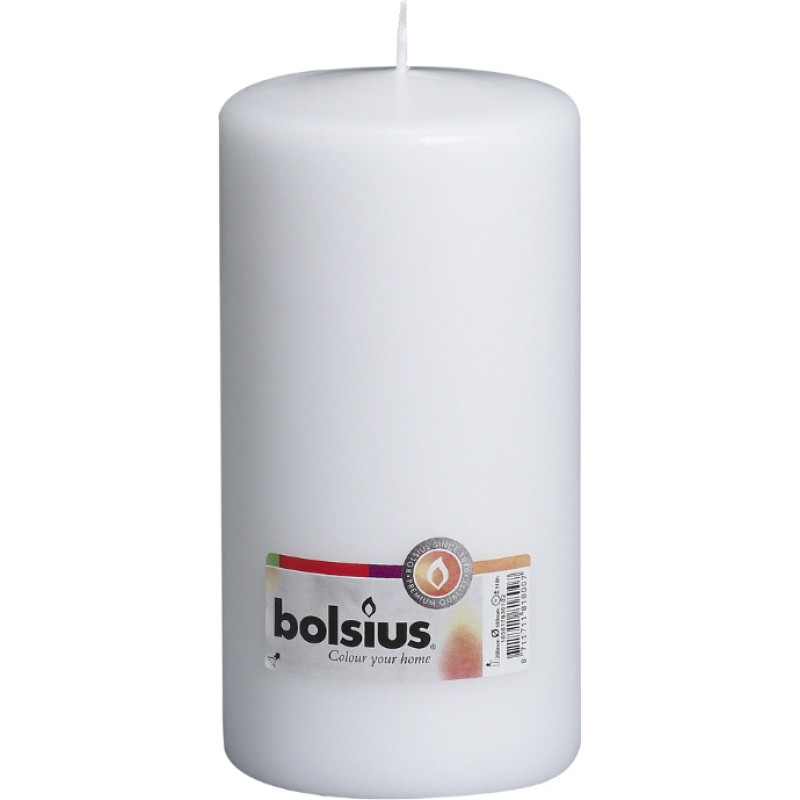 Bolsius Svece cilindrs &Oslash;200x98mm balta