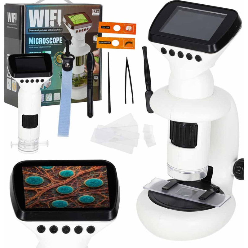 Elektronmikroskops wifi USB LCD ekrāns 200x 1000x