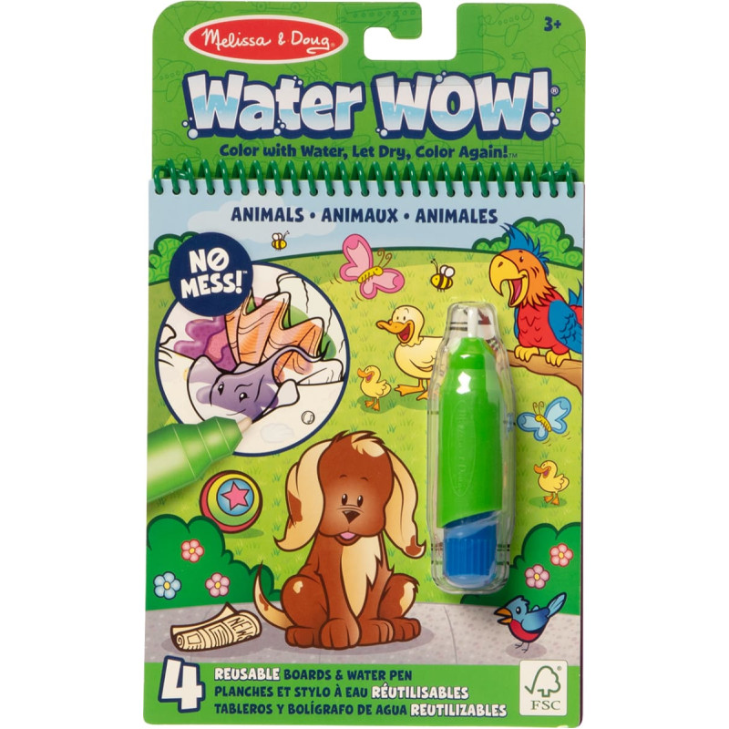 Melissa & Doug Water Wow! Ūdens krāsojamā grāmata &ndash; Dzīvnieki