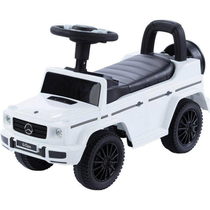 Bērnu stumjamā mašīna Mercedes-Benz G350D, balta, gumijas riteņi, 652 Moovkee