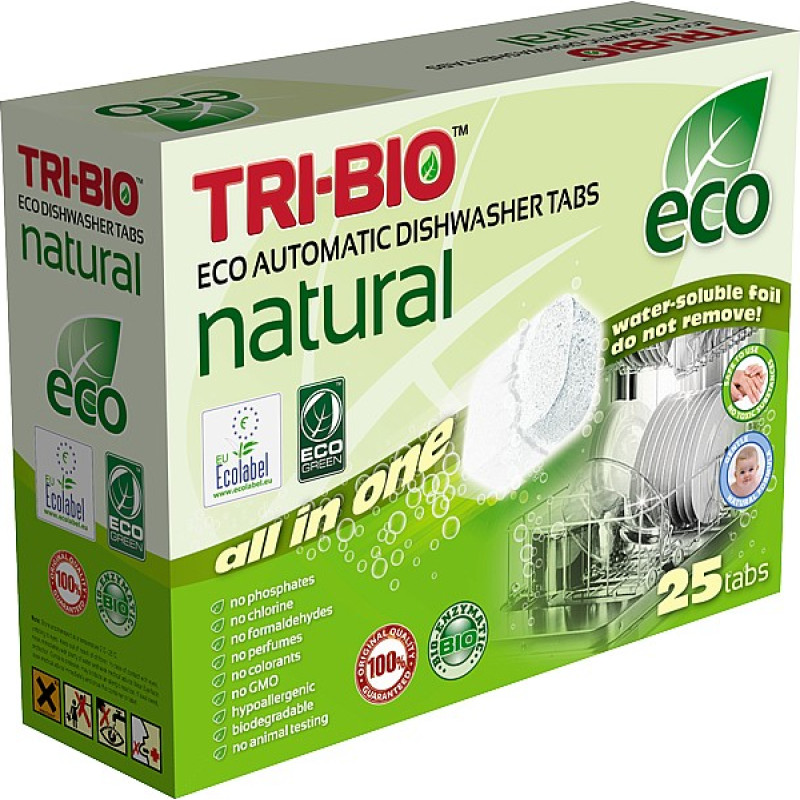 Tri-Bio TABLETES tabletes trauku mazgājamai ma&scaron;īnai 25gab. 0170