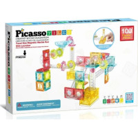 Picasso Tiles Magnētiskais konstruktors Marble Run 100 detaļas, PTMG100