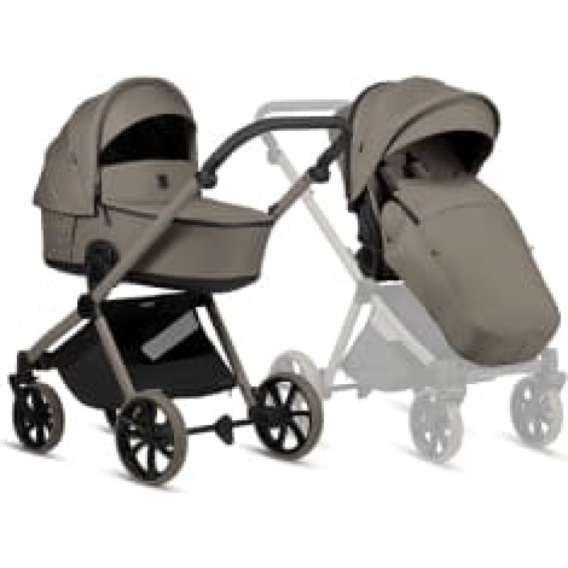 Tutis MIO3+ ESSENTIAL 2/1 Taupe Deep Universālie rati 2in1
