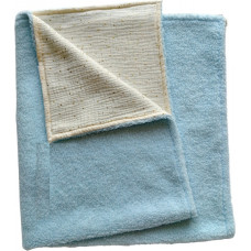 Duet Baby Blanket - 752- BOUCLA / MUSLIN - print - BLUE - size 80x90 cm