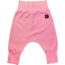 La Bebe ™ NO Baby Pants Art.184106 Pink Zīdaiņu bikses ar plato jostu bez pēdiņam no kokvilnas