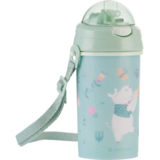 PP cup with silicone straw and strap 450ml Music Fest Mint