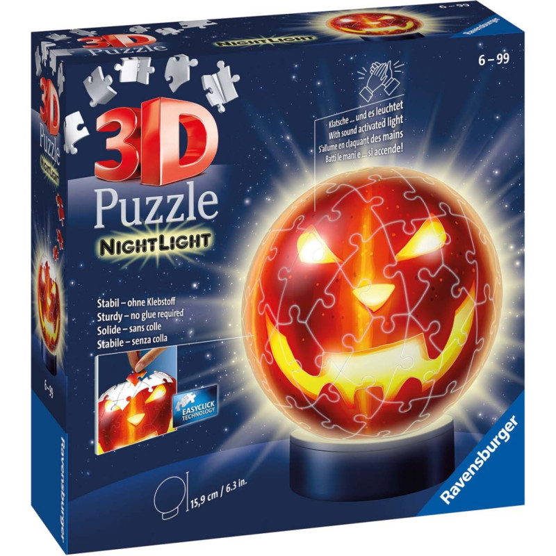 Ravensburger 3D Puzzle Pumpkin Nightlit 72pc 11253