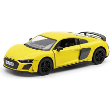 Kinsmart automašīna, 2020 Audi R8 Coupé, dzeltena