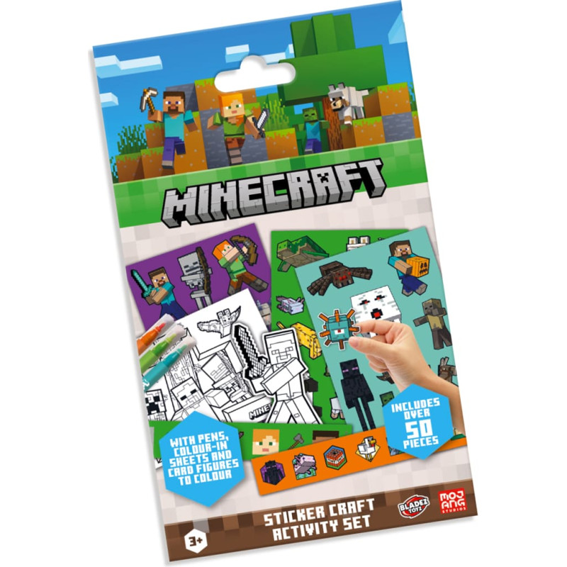 Bladez Minecraft uzlīmju aktivitāšu komplekts