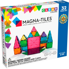 Magna-Tiles Magnētiskais konstruktors "Tīras krāsas", 32 gab.